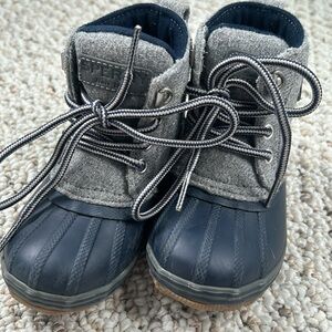 Sperry Bowline boots toddler size 7 blue and gray